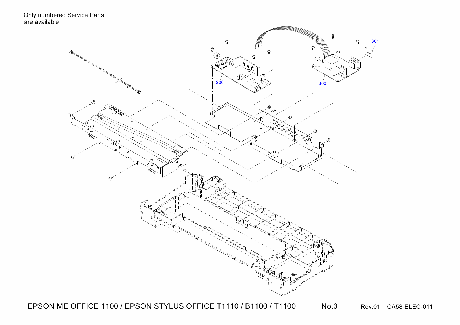 EPSON StylusOffice T1110 T1100 B1100 MEOffice-1100 Parts Manual-4